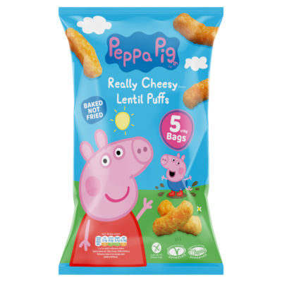 Peppa Pig Really Cheesy Flavour Lentil Puffs 5 X 18g