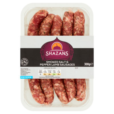 Shazans Smoked Salt & Pepper Lamb Sausages