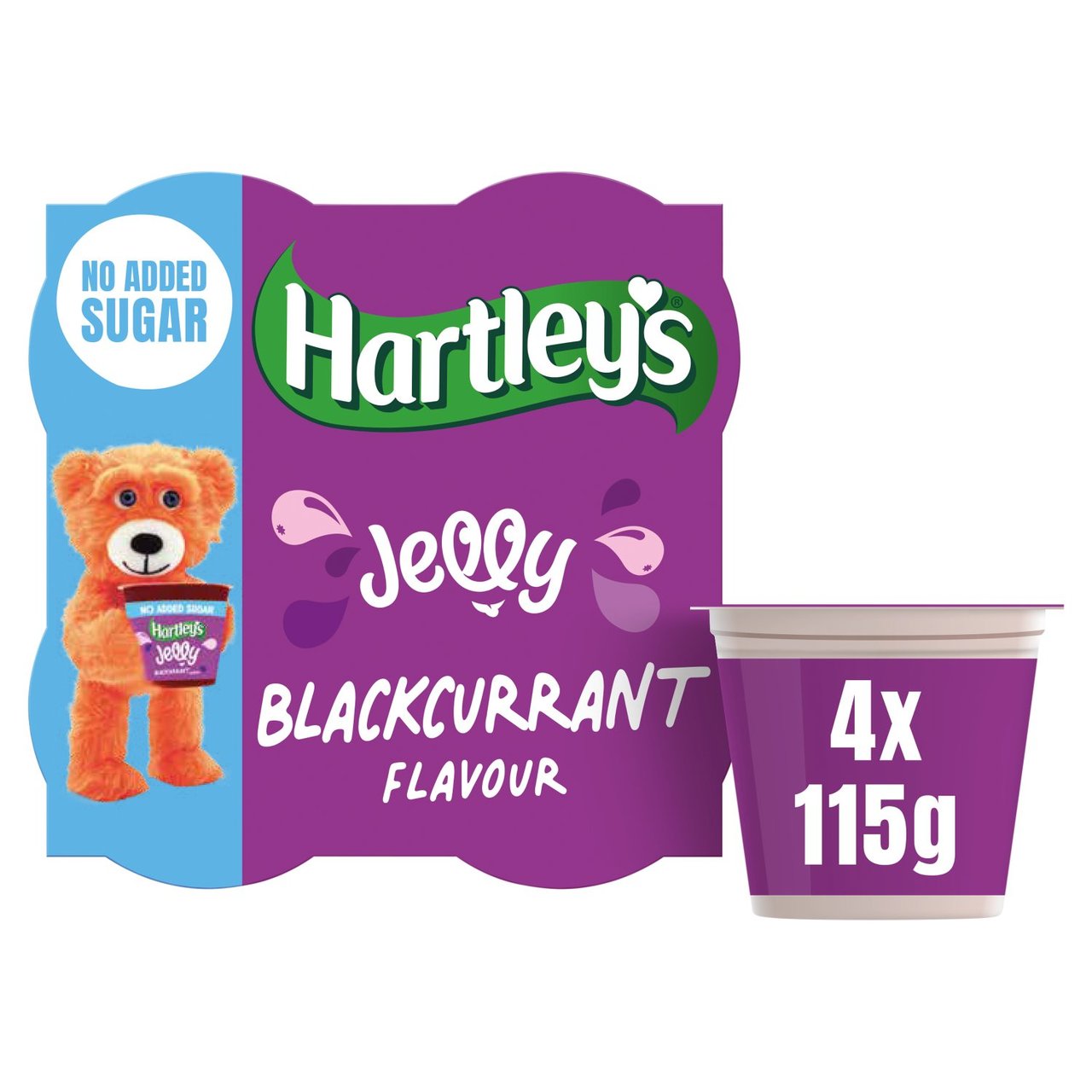 Hartley's No Added Sugar Blackcurrant Jelly 4 x 115g