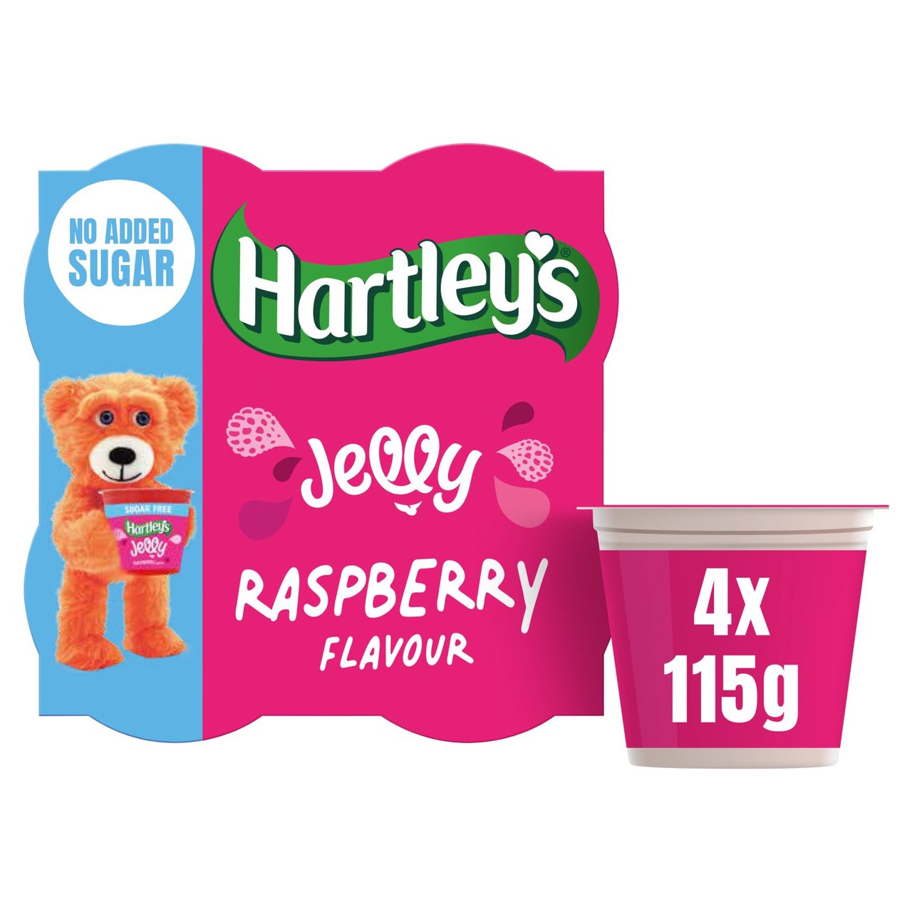 Hartley's No Added Sugar Raspberry Jelly 4 x 115g