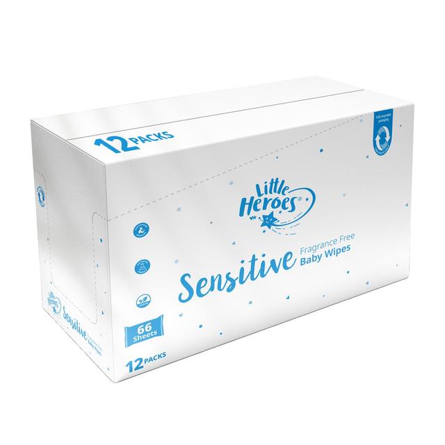 Little Heroes Sensitive Baby Wipes x 12  12 per pack