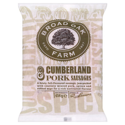 Broad Oak Farm 8 Cumberland Pork Sausages