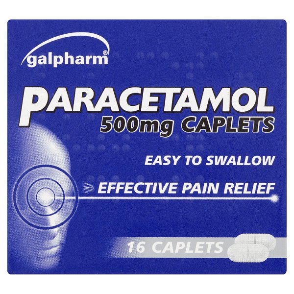 Galpharm Paracetamol 500mg Caplets 16 Pack