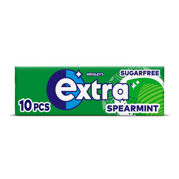 Wrigley's Extra Spearmint Chewing Gum Sugar Free 10 Pieces