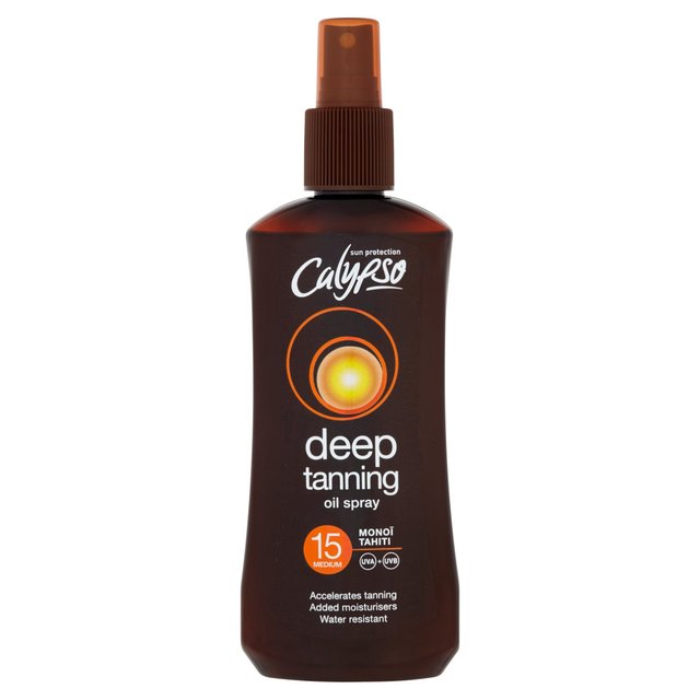 Calypso Sun Protection Deep Tanning Oil Spray 15 Medium 200Ml 200ml