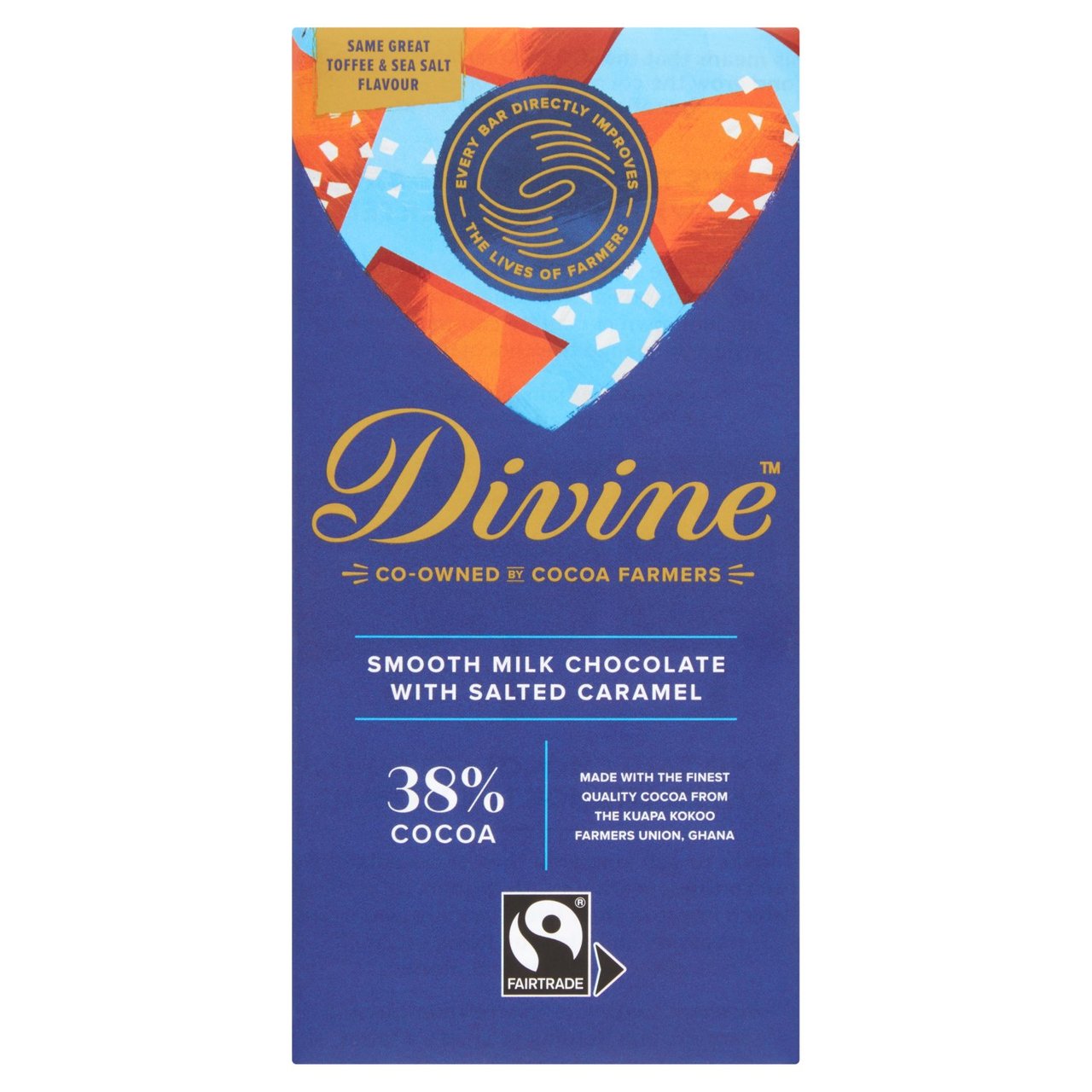 Divine 38% Milk Chocolate with Toffee & Sea Salt