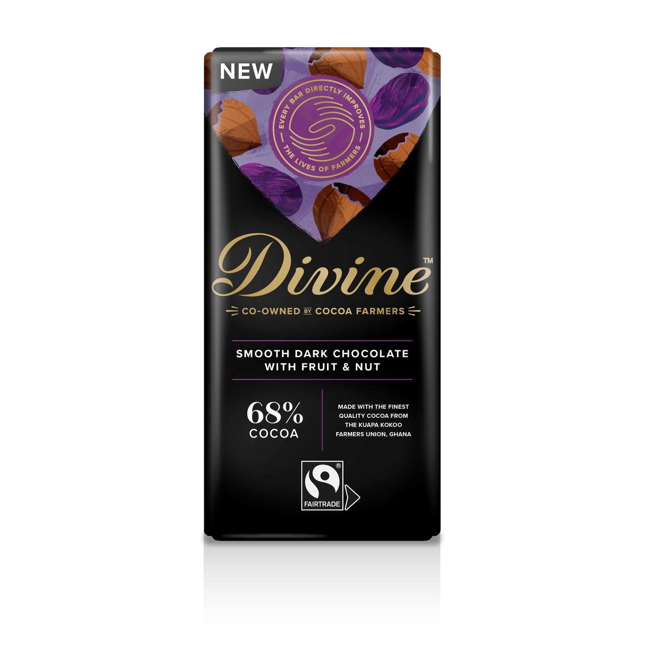 Divine 68% Dark Chocolate with Fruit & Nut