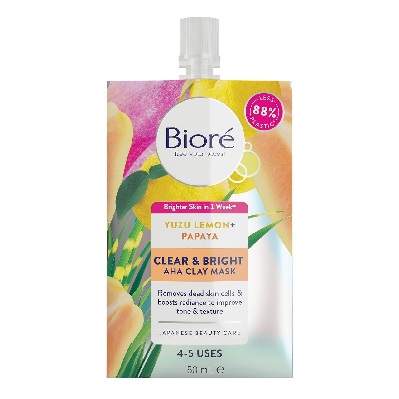 Biore Clear & Bright AHA Brightening Clay Mask