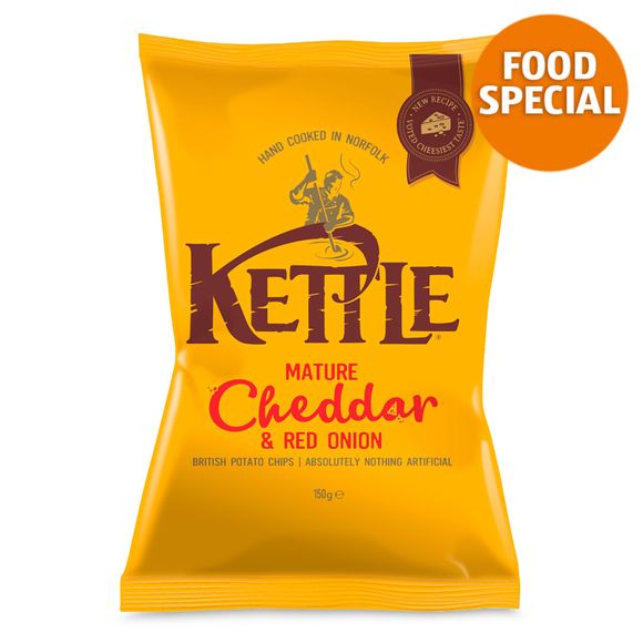 Kettle® Chips Mature Cheddar & Red Onion 150g