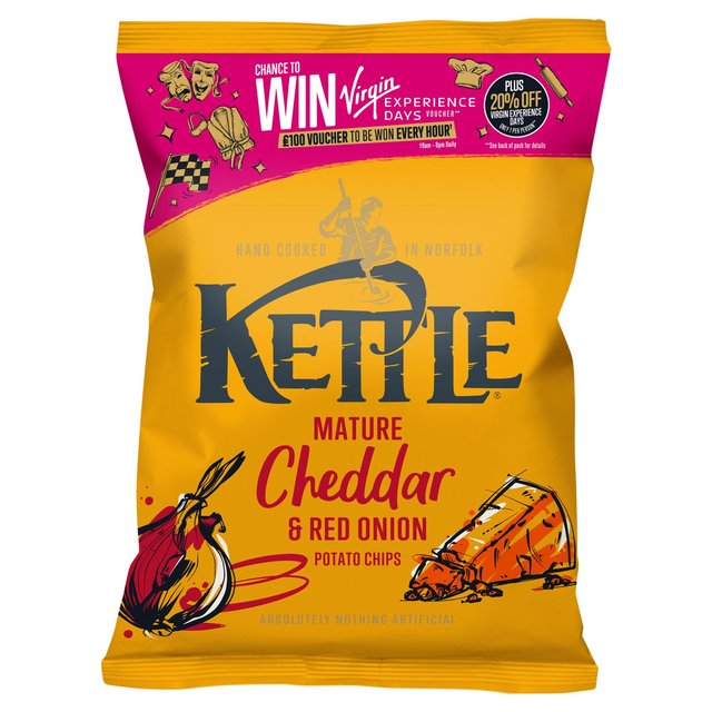 KETTLE Chips Mature Cheddar & Red Onion