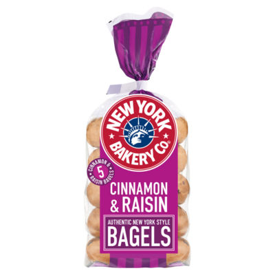 New York Bakery Co Cinnamon & Raisin Bagels