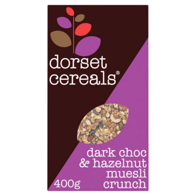 Dorset Cereals Dark Chocolate & Hazelnut Muesli Crunch Breakfast Cereal  400g - HelloSupermarket