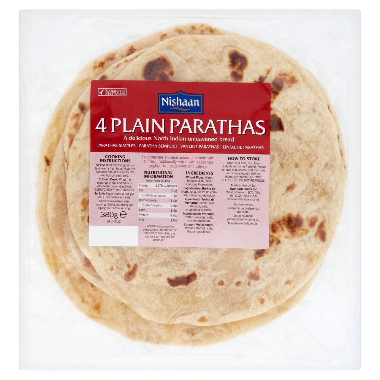 Nishaan 4 Plain Parathas