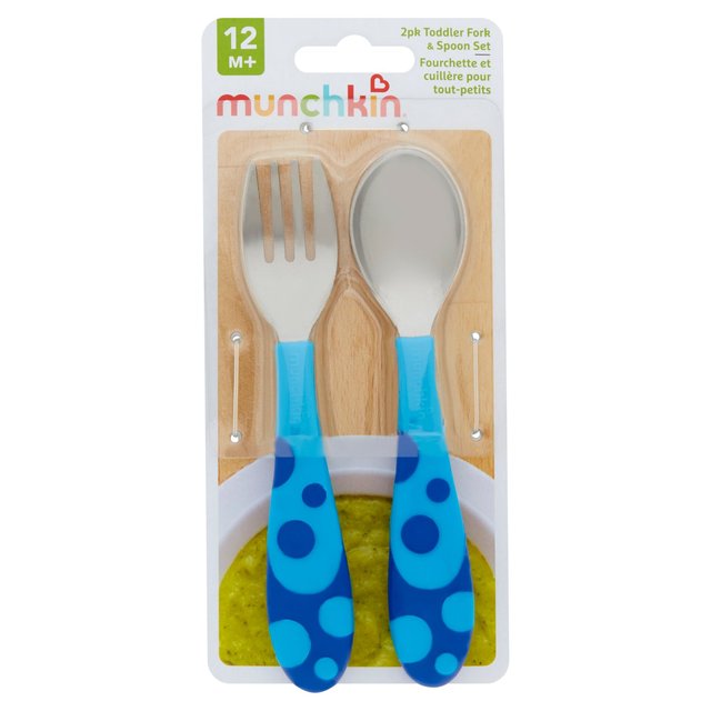 Munchkin Toddler Fork & Spoon Set 12m+ 2 Pack