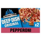 Chicago Town 2 Deep Dish Pepperoni Mini Pizzas 2 X 160g