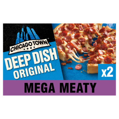 Chicago Town Fully Loaded Deep Dish Mega Meaty Pizzas 2 x 157g (314g)