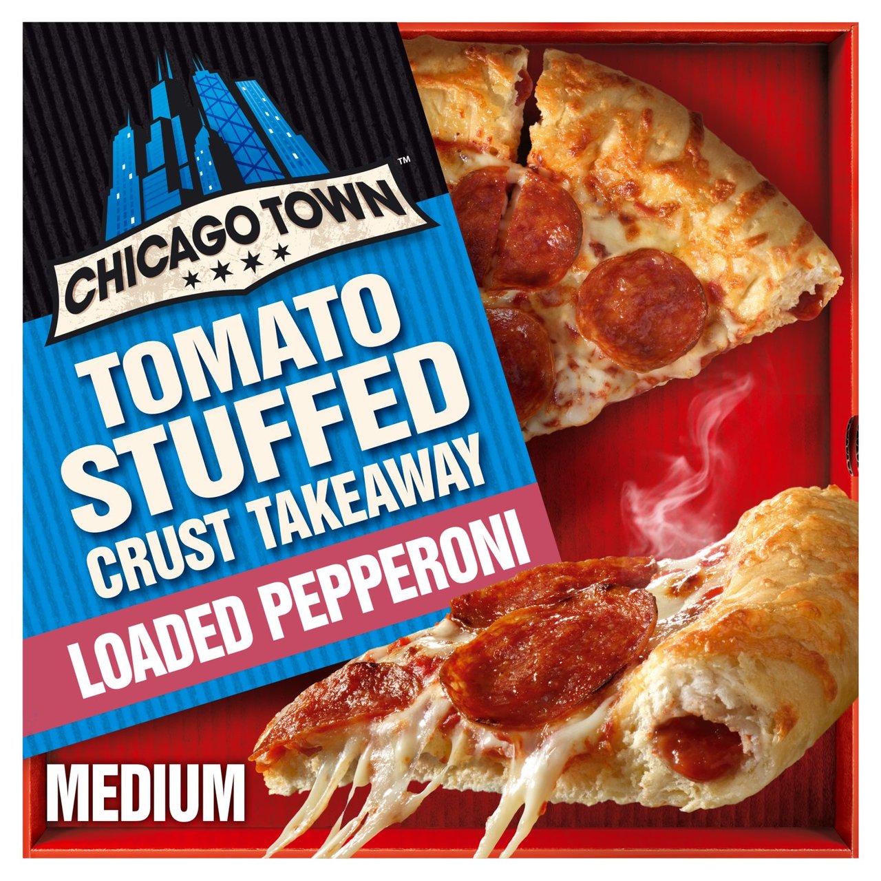 Chicago Town Takeaway Medium Stuffed Crust Pepperoni Pizza