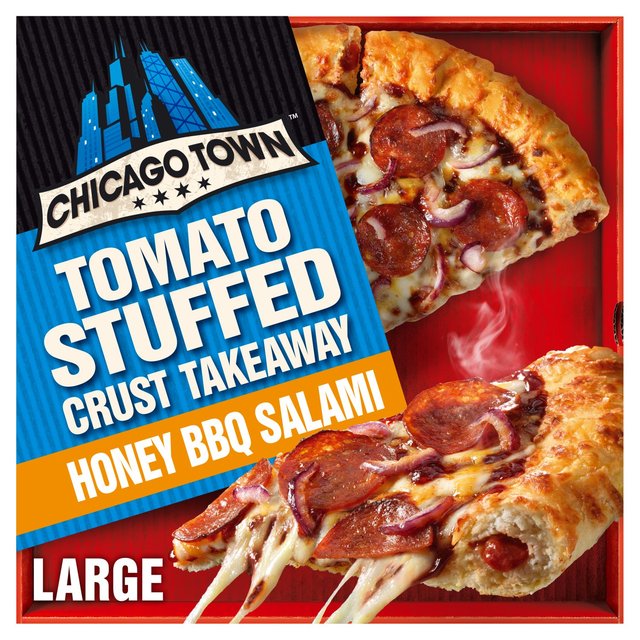 Chicago Town Takeaway Tomato Stuffed Crust Honey BBQ Salami Pizza