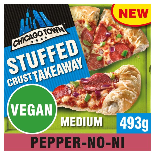 Chicago Town Takeaway Vegan Stuffed Crust Peppernoni Medium Pizza