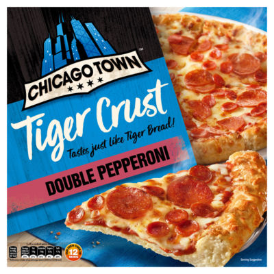 Chicago Town Tiger Crust Double Pepperoni Pizza