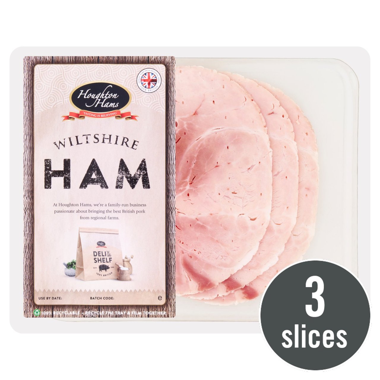 Houghton Hams Sliced Wiltshire Ham