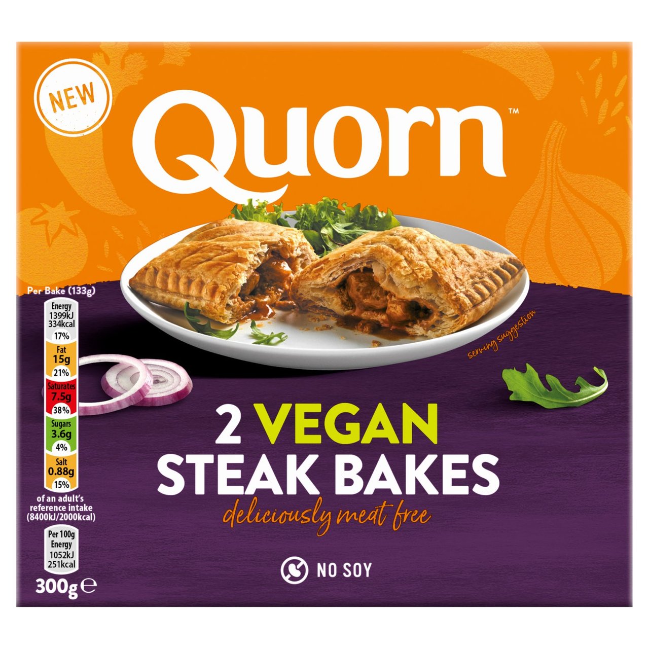 Quorn Vegan 2 Steak Bakes