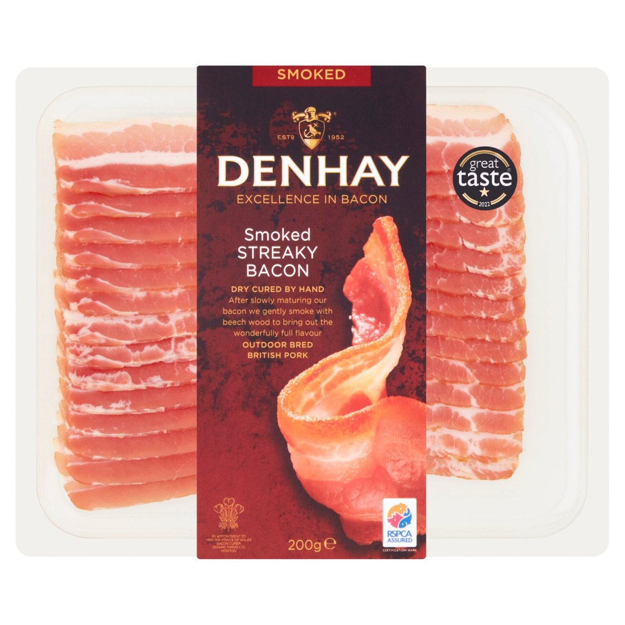 Denhay Dry Cured Smoked Streaky Bacon