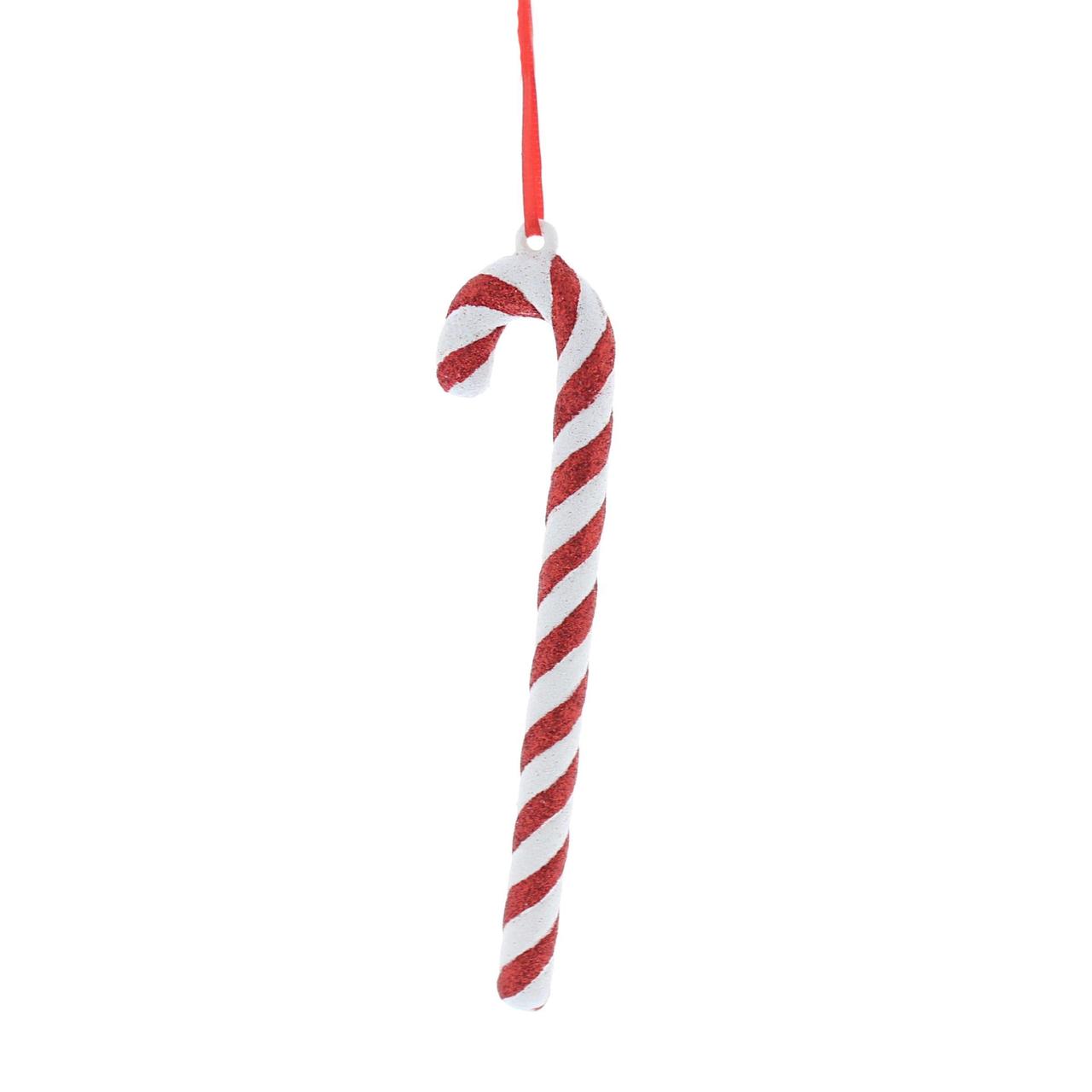 White & Red Candy Cane Christmas Decoration