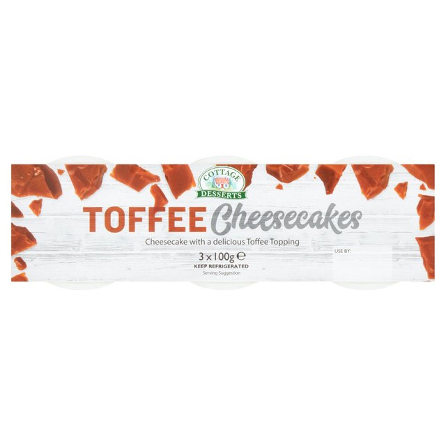 Cottage Desserts Toffee Cheesecakes 3 x 100g