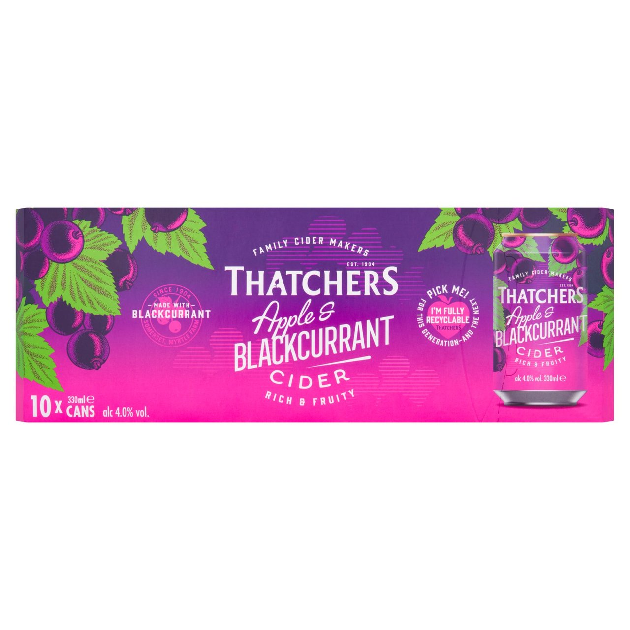 Thatchers Apple & Blackcurrant 1 x 10 x 330ml