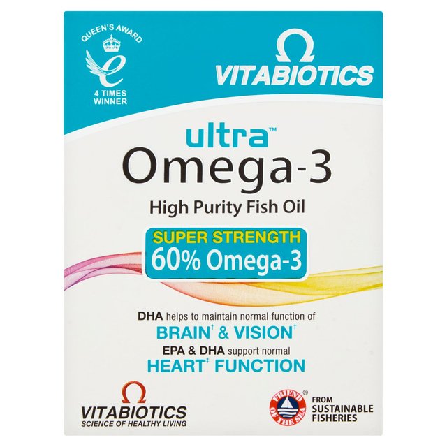 Vitabiotics Ultra Omega 3 60% High Purity Fish Oil Capsules 