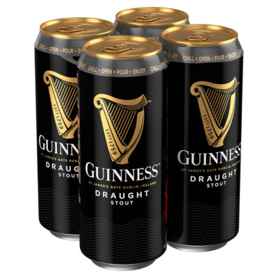 Guinness Draught Stout Beer Can 4x440ml