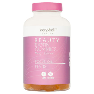 Verywell Beauty Biotin Gummies Mango Flavour 1 A Day 60 Gummies