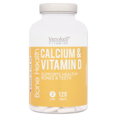 Verywell Vitamins Bone Health Calcium & Vitamin D 120 Tablets