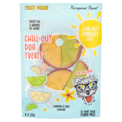 Pampered Paws Fruit Punch Pineapple & Kiwi Flavours Chill-Out Dog Treat 4 x 25g