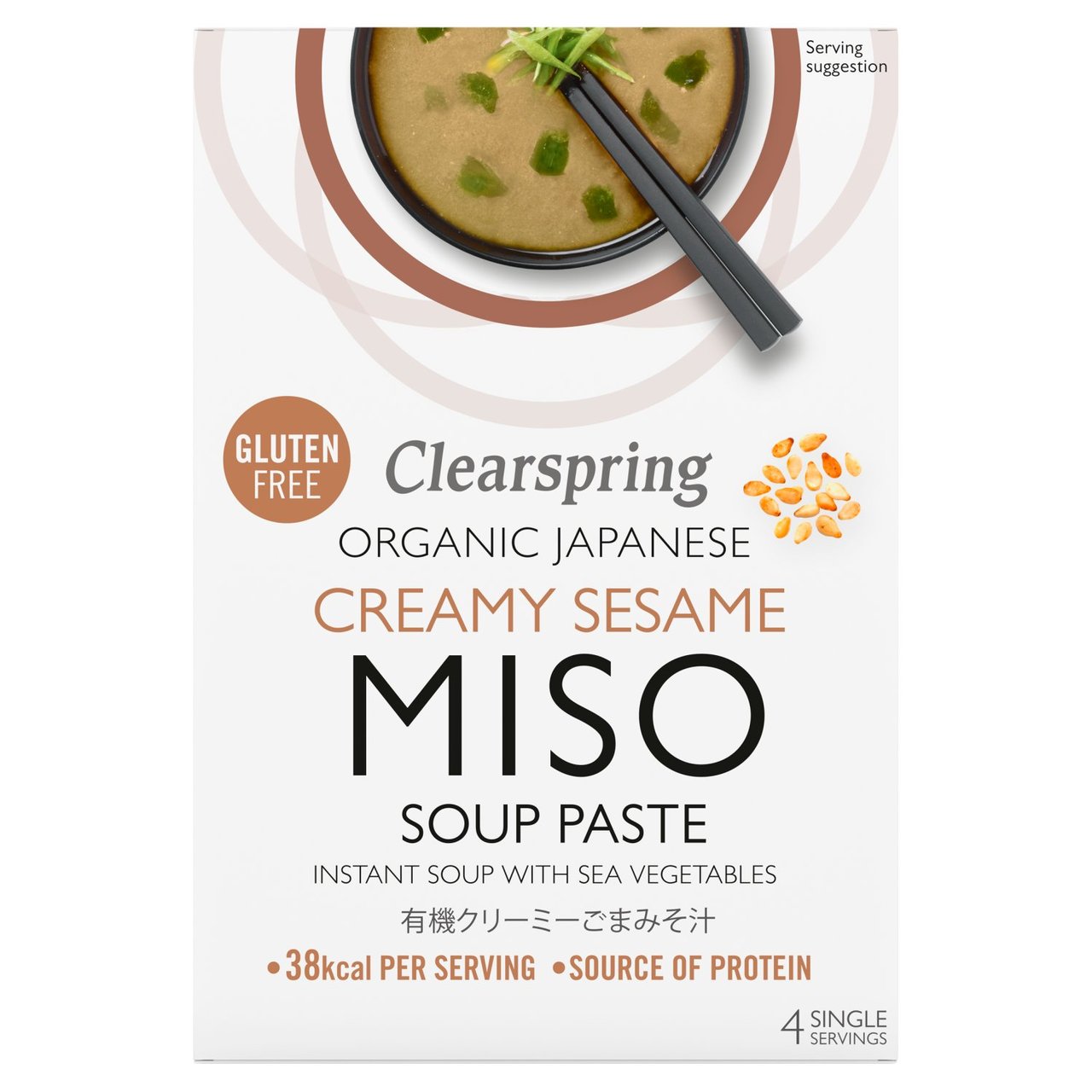 Clearspring Organic Japanese Creamy Sesame Instant Miso Soup Paste