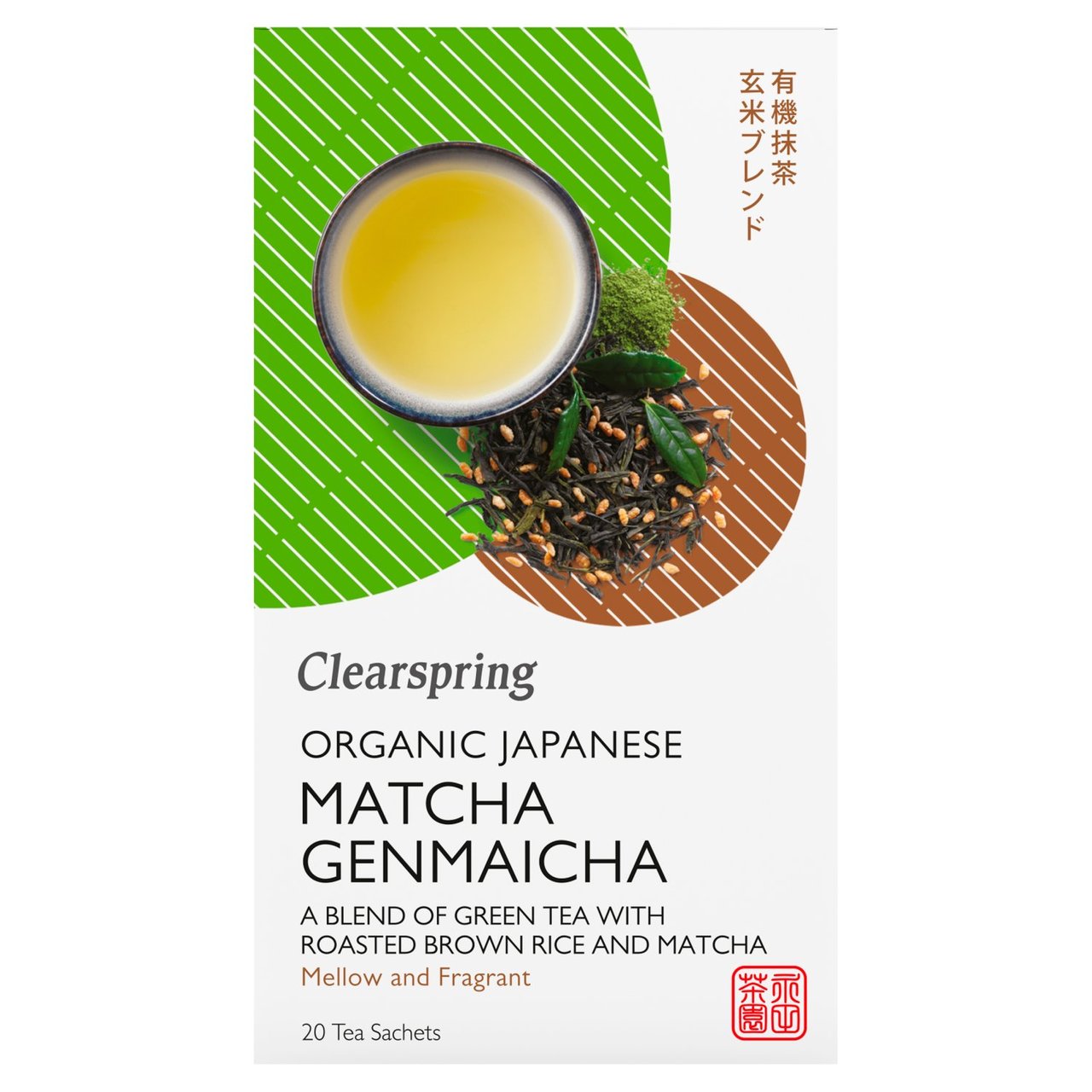 Clearspring Organic Japanese Matcha Genmaicha Green Tea Teabags