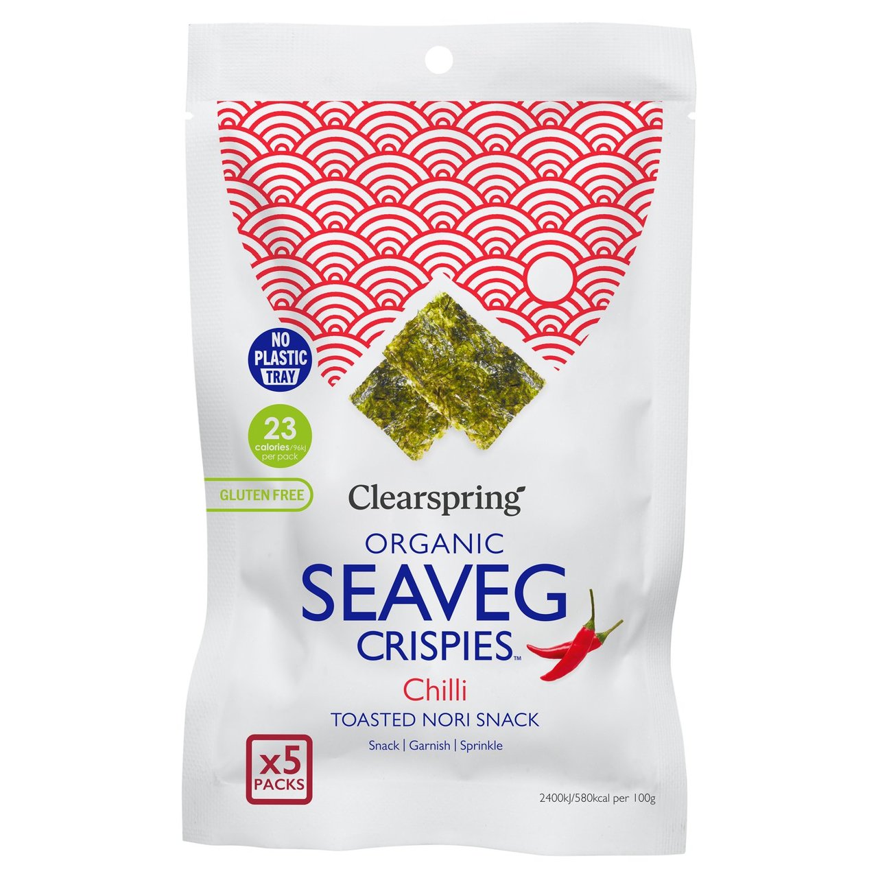 Clearspring Organic Seaveg Crispies Multipack - Chilli