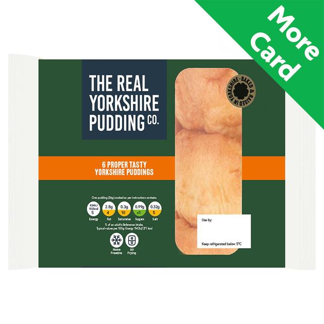 The Real Yorkshire Pudding Co. 6 Proper Tasty Yorkshire Puddings 228g