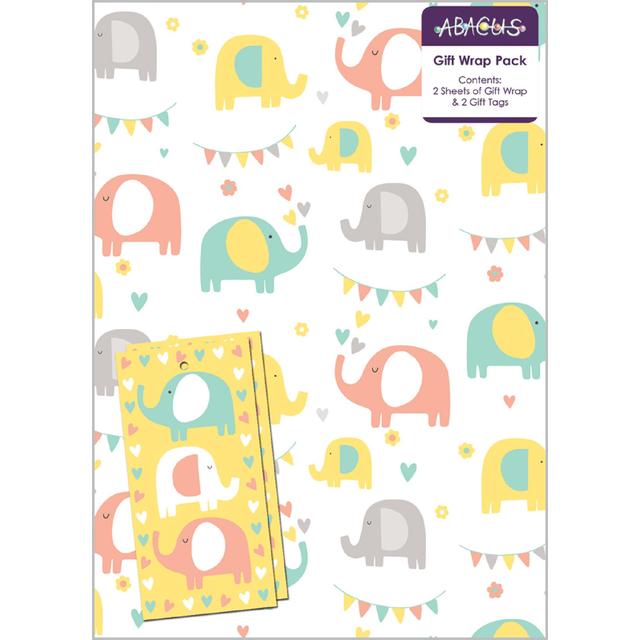 Elephant Fun Gift Wrap Sheets & Tags