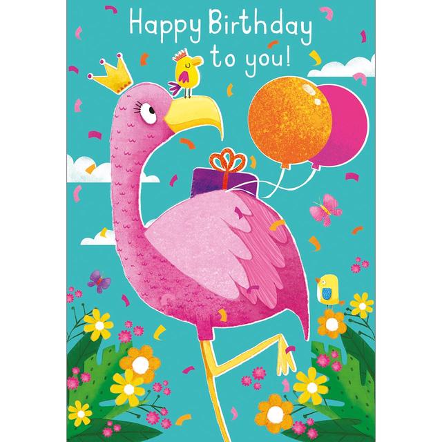 Flamingo Birthday Card 