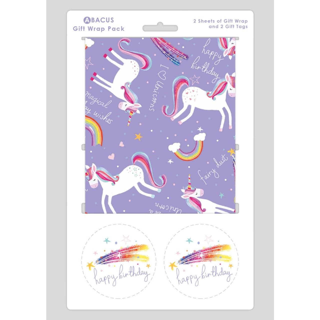 Unicorn Gift Wrap Sheets & Tags