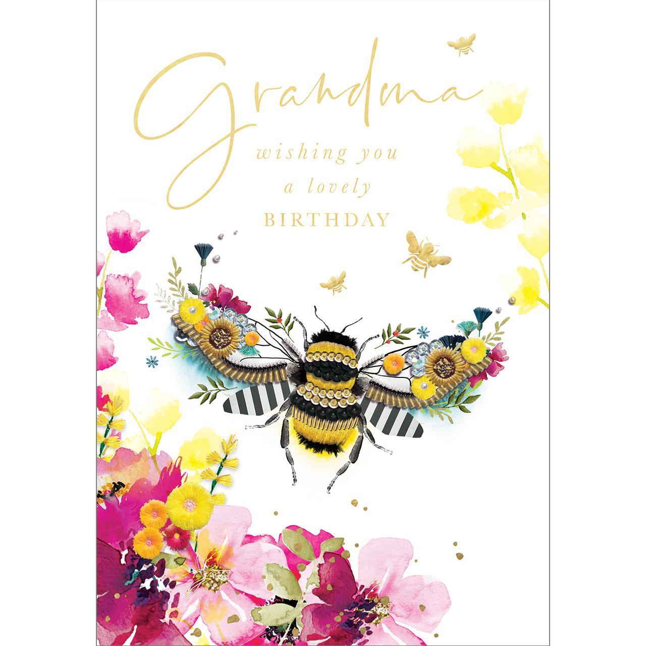 Grandma Bumble Bee Birthday Card 