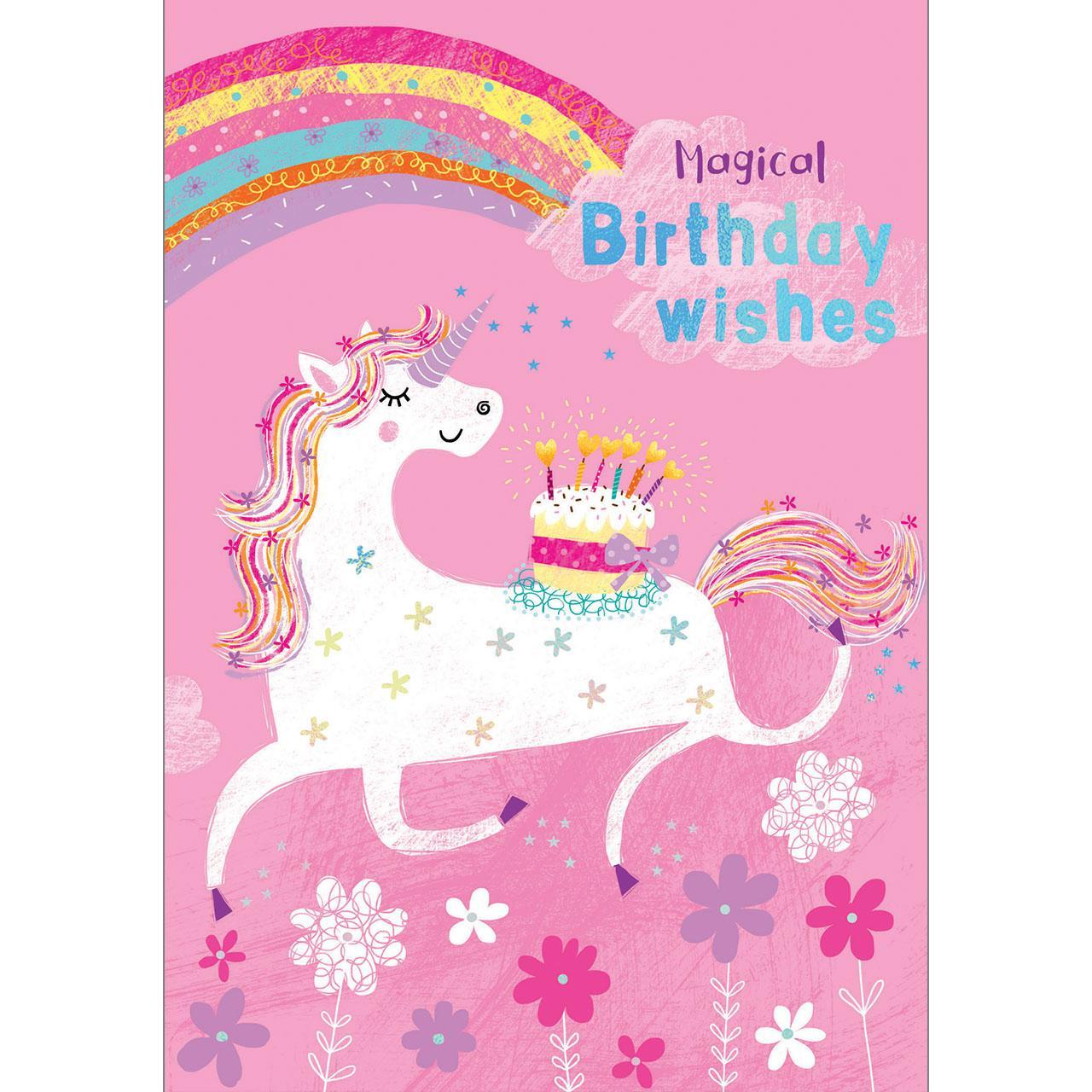 Magical Unicorn Birthday Card 