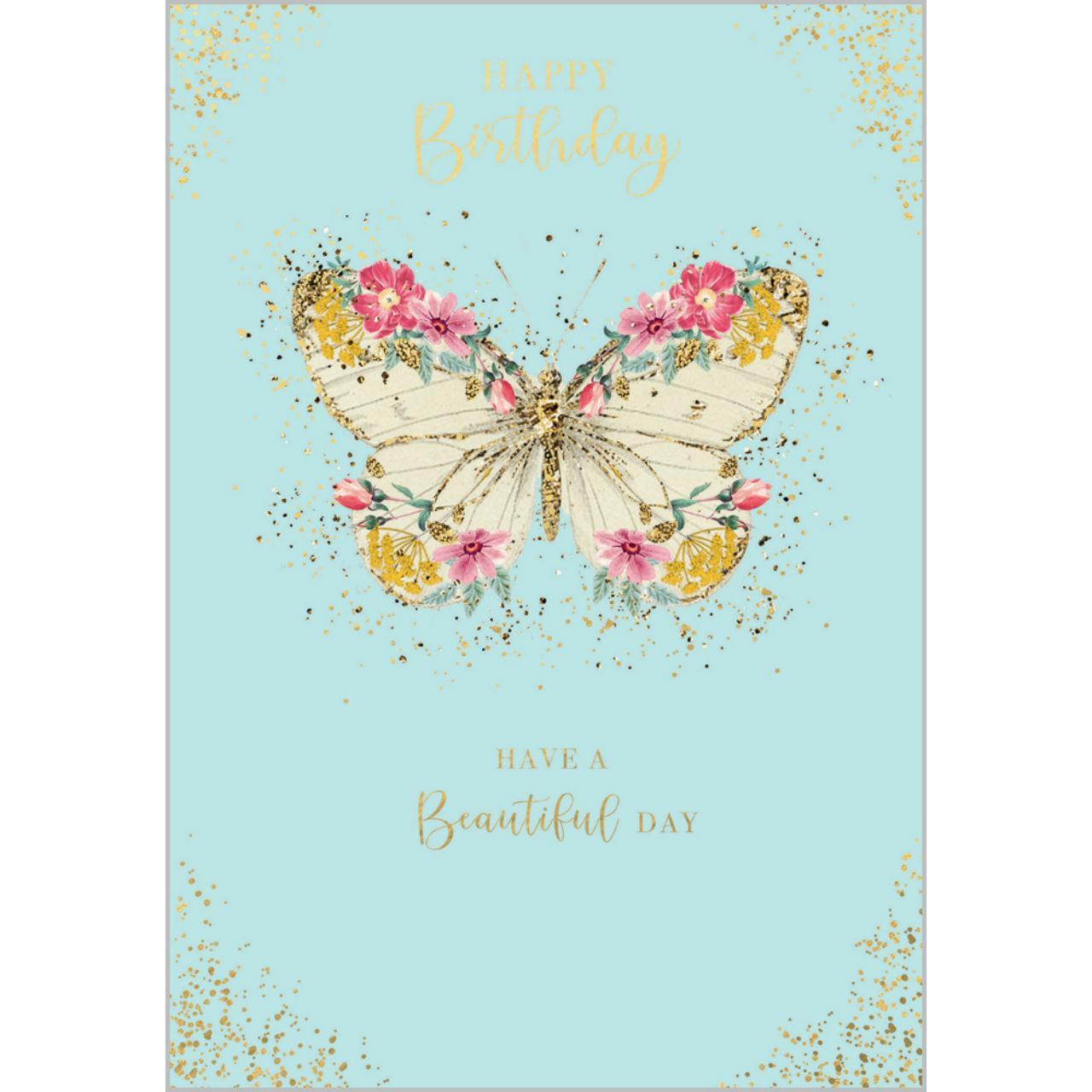 Papillon Beautiful Butterfly Birthday Card 