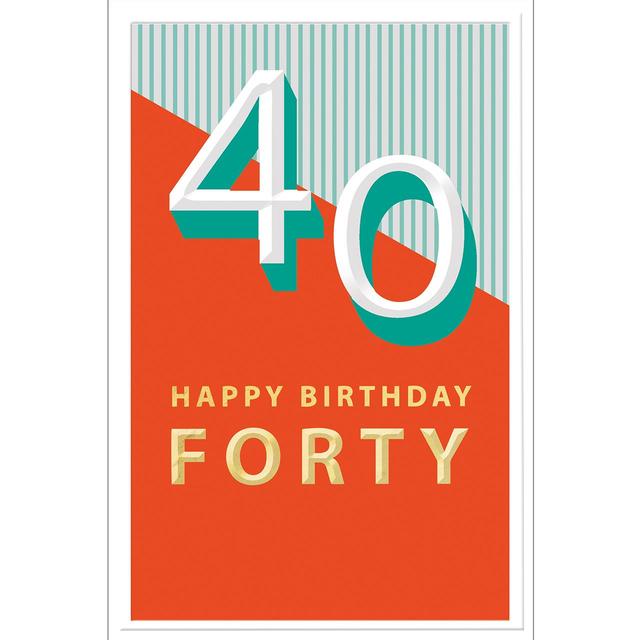 Abacus 40th Birthday Card 