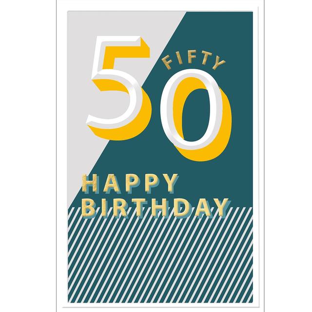 Abacus 50th Birthday Card 