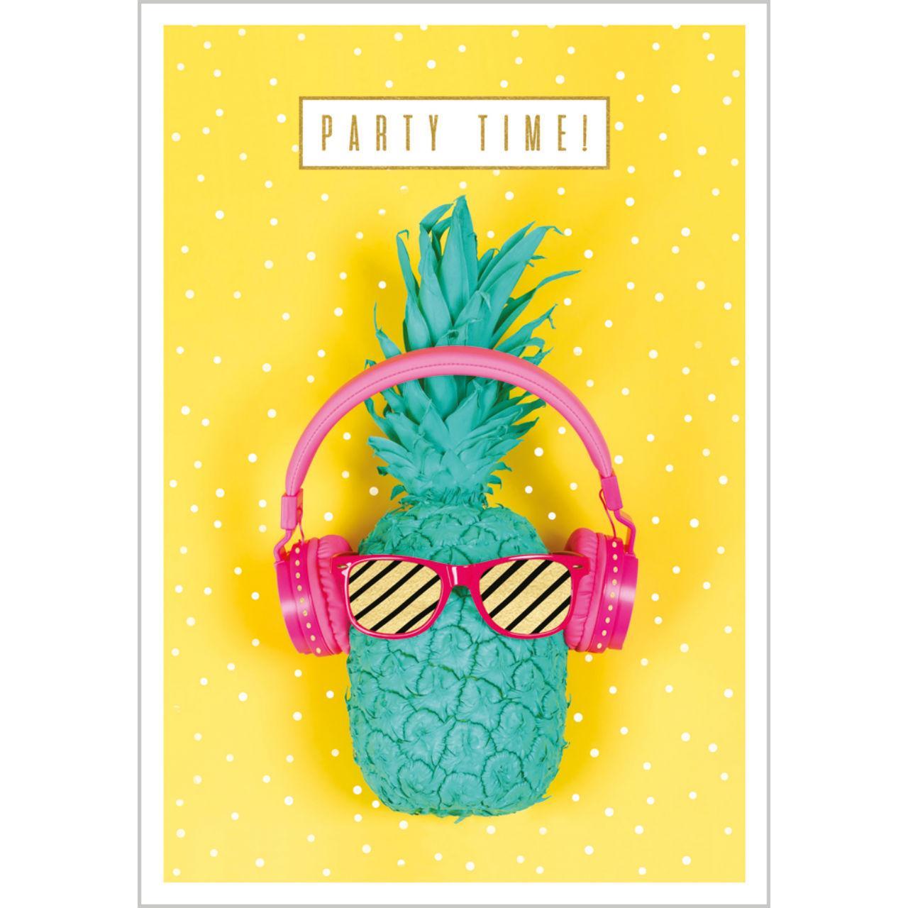 Party Time! Pineapple Birthday Card 