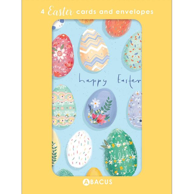 Decorative Easter Eggs Cards 4 per pack