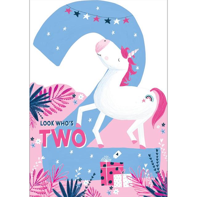 Magical Unicorn 2nd Birthday Card 